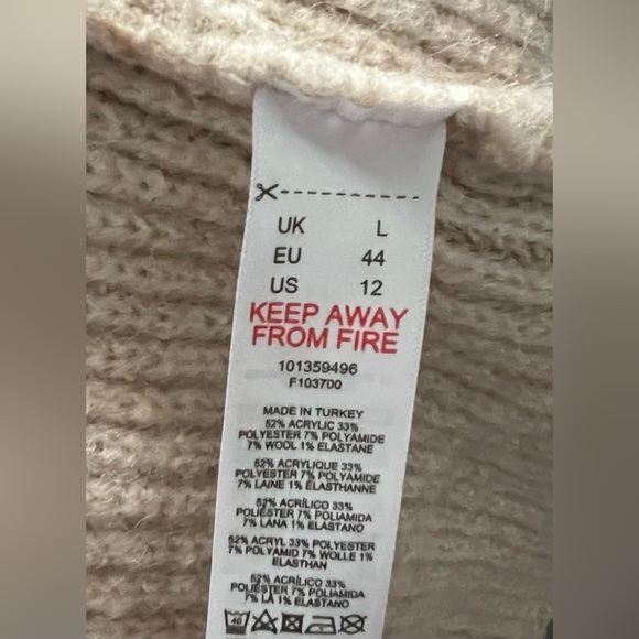 Topshop- NWT -Belted Soft-Knitted Long Cardigan Sweater- Large - Picture 6 of 6